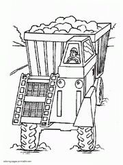 Free dump truck coloring pages to print out