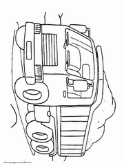 Dump truck printables to draw