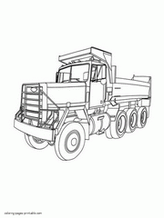 Lorry printable coloring pages