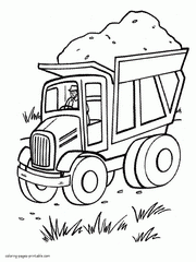 Coloring page lorry. Print it free