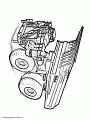 CAT 793 Super Dump Truck coloring page
