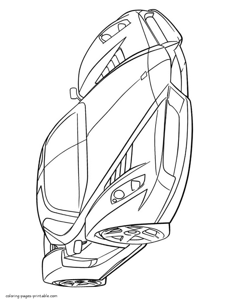 Download Ferrari colouring sheet || COLORING-PAGES-PRINTABLE.COM