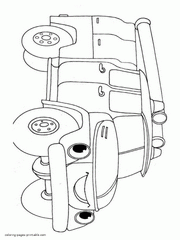Printable coloring pages for preschool. Fire truck
