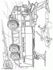 Fire tanker truck GMC coloring page (USA)
