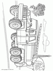 ACMAT fire truck printable colouring page