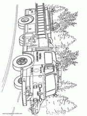 Printable fire truck coloring pages. American LaFrance