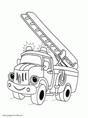 Fire truck toy printable coloring pages