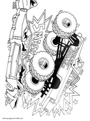 Monster truck coloring pages to print for free