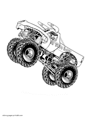 Printable vehicle coloring pages. Monster truck