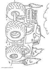 Coloring pages Bigfoot trucks. Cars category
