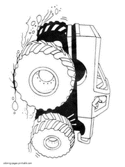 Black and white monster truck images to color