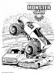 Monster jam truck coloring pages