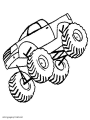 Monster truck coloring sheets printable