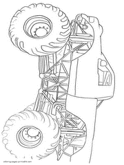 Coloring pages cars. A monster truck picture