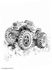 Monster truck. Cars coloring pages printable free
