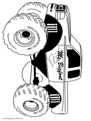 Bigfoot truck coloring pages for free