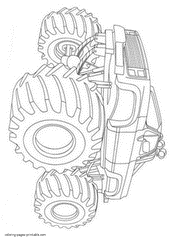 Printable bigfoot monster truck coloring pages
