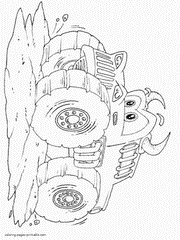 Monster truck coloring pictures for kids