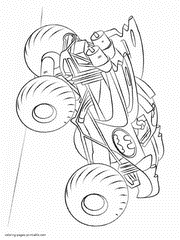 Batman monster truck coloring pages collection