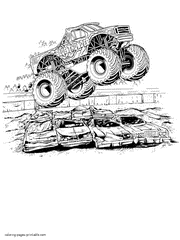 Free printable monster truck coloring pages that you must color