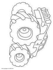 Monster truck coloring page for preschoolers. Print it!
