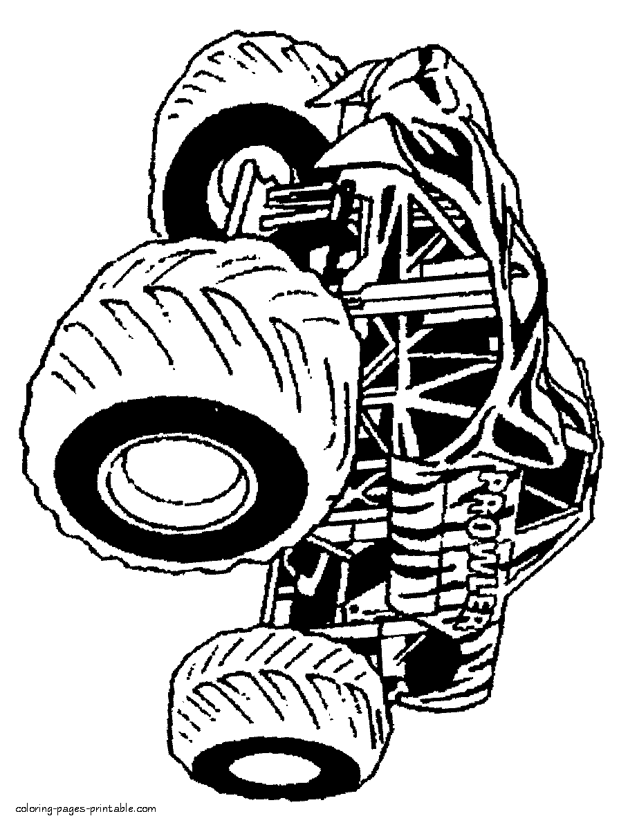Cars coloring pages to print. Monster truck