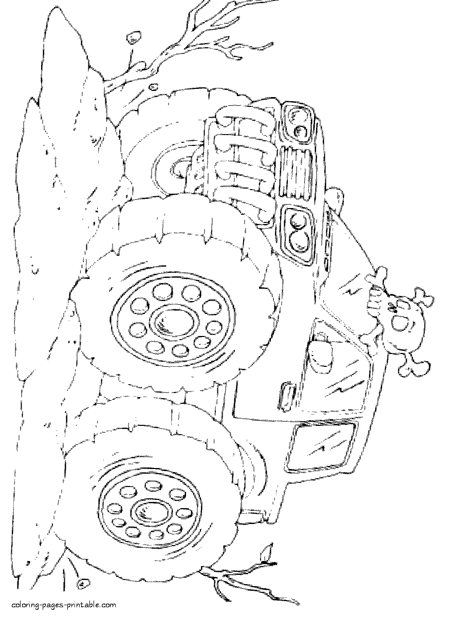 Monster truck coloring pages free and printable
