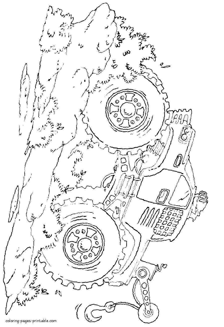 Monster truck colouring pages || COLORING-PAGES-PRINTABLE.COM
