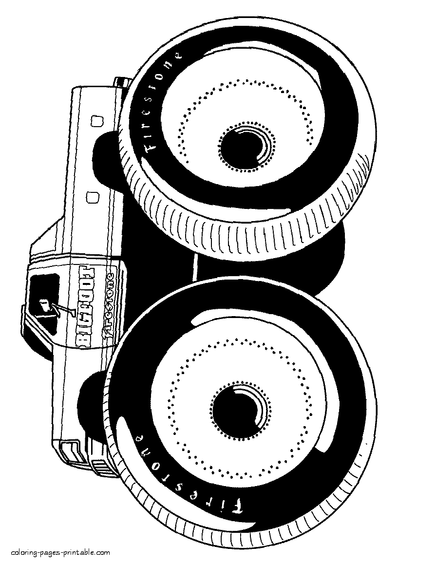 Bigfoot monster truck || COLORING-PAGES-PRINTABLE.COM