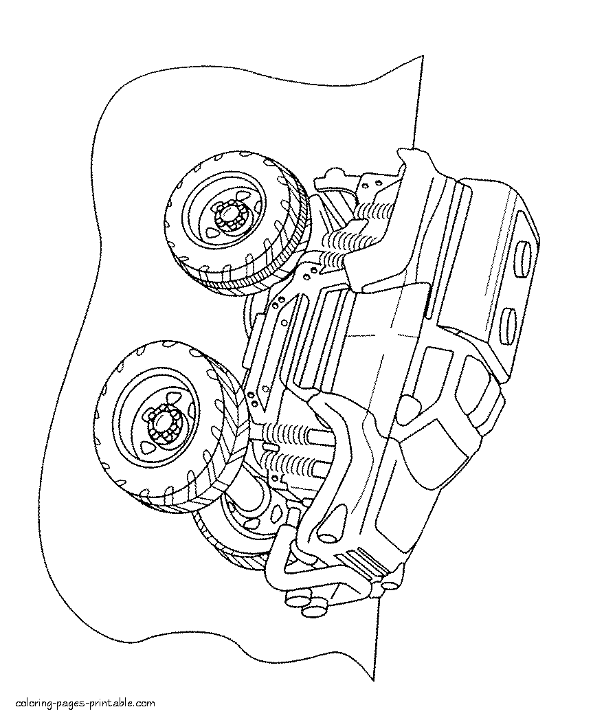 Truck coloring page. Print and color this monster