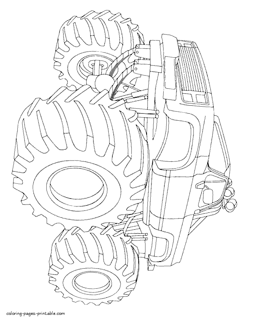 Printable bigfoot monster truck coloring pages