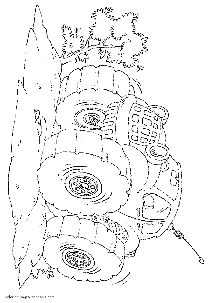 Truck colouring page. Monster truck image
