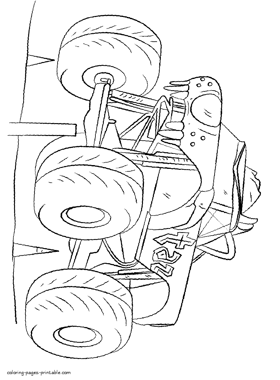 Big wheel trucks coloring pages || COLORING-PAGES-PRINTABLE.COM
