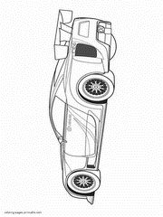 Lexus LFA GT3. Sports car coloring pages for boys