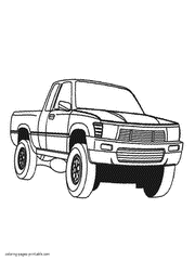 Pickup truck free coloring pages for kids