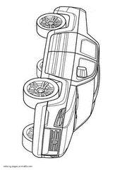 Pickup truck coloring pages. Ford F450 || COLORING-PAGES-PRINTABLE.COM