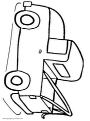 Pickup truck simple coloring page for little boy