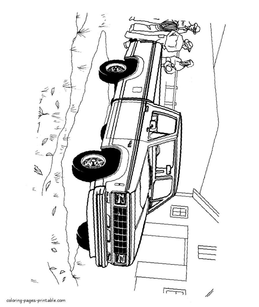 Pickup truck coloring pages to print for boy
