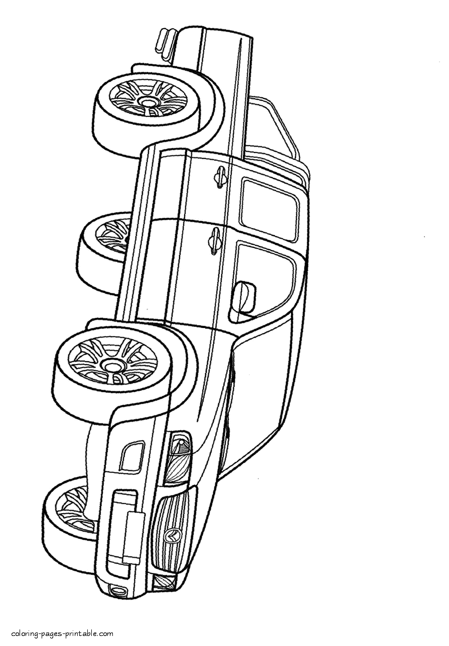 Pickup truck coloring pages. Mazda car