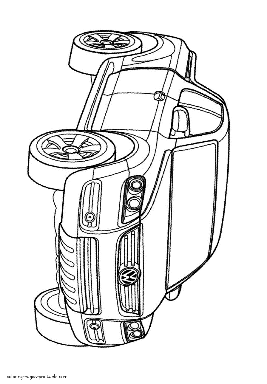 Volkswagen AAC concept car. Pickup truck coloring pages