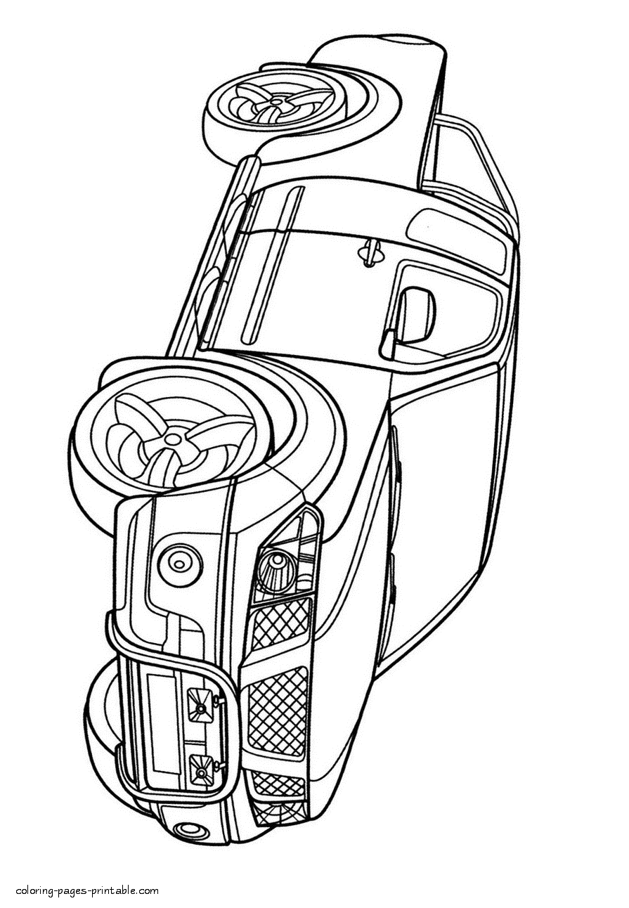 Difficult pickup truck coloring pages to print