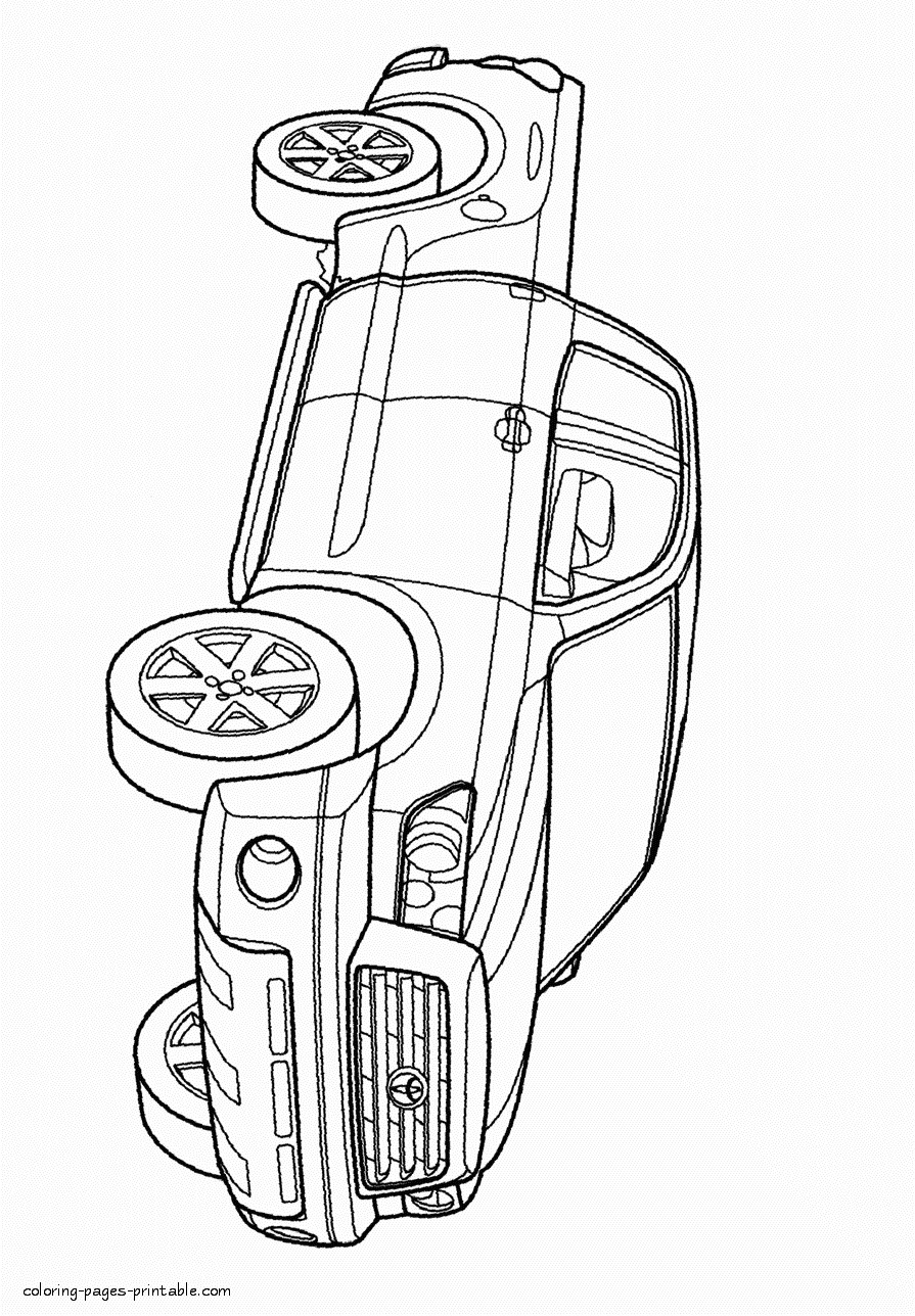 Pickup truck coloring pages free. Toyota