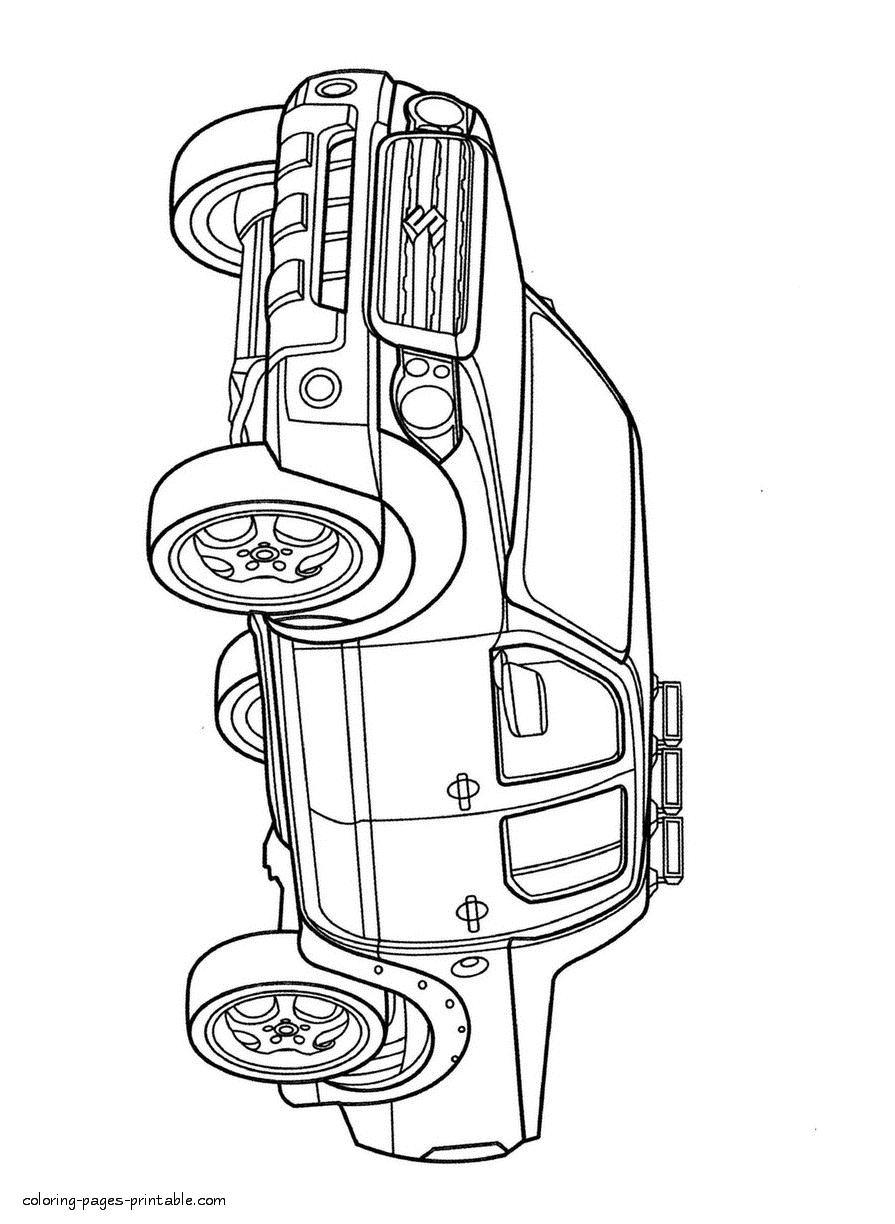 Suzuki. Pickup truck coloring printable pages
