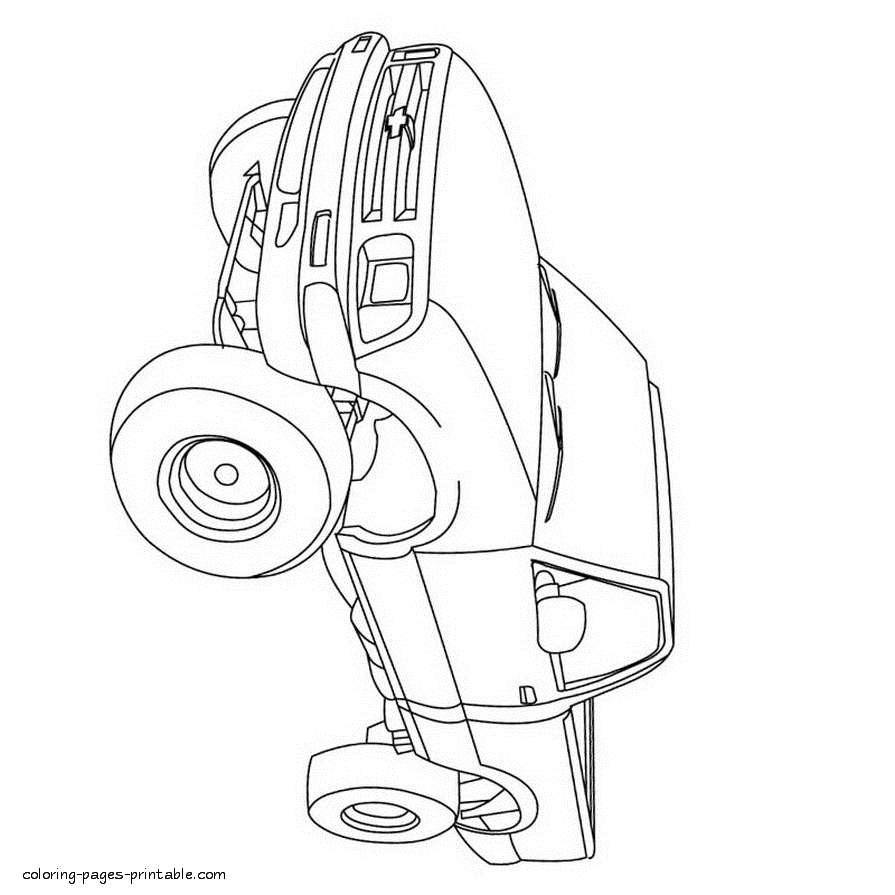 Cars printable coloring pages for children. Truck pickup