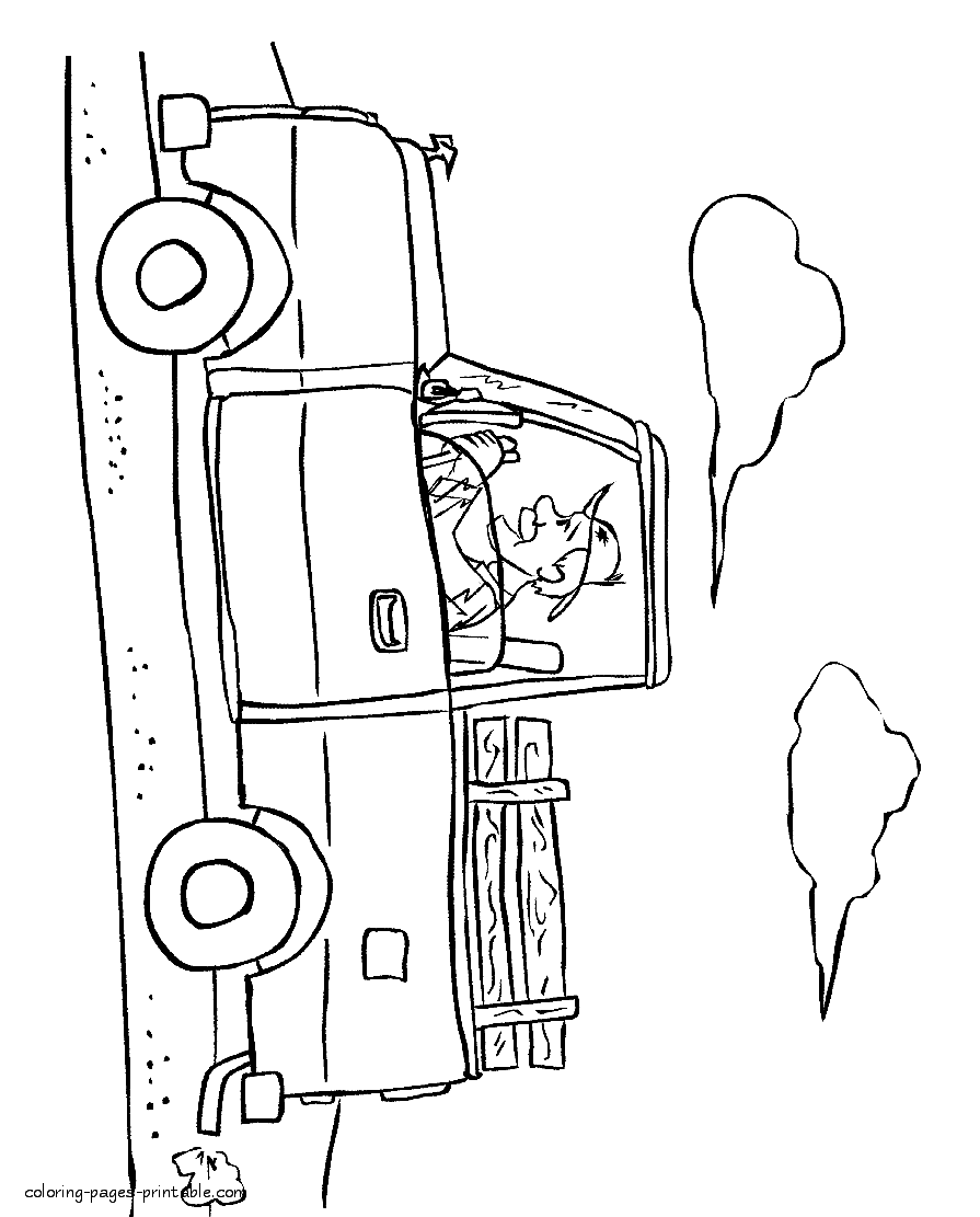 The farmers truck coloring page. Pickups