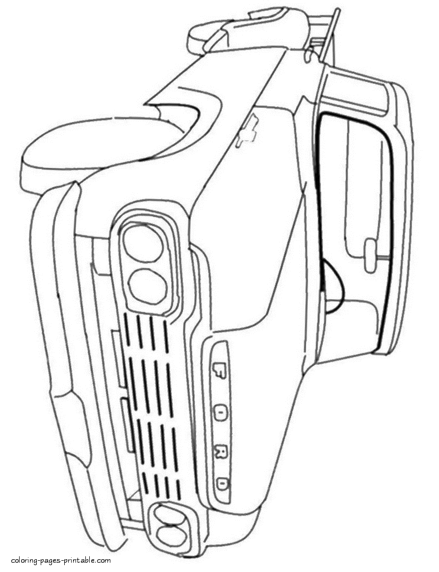 Pickup truck history in pictures. Coloring pages downloadable