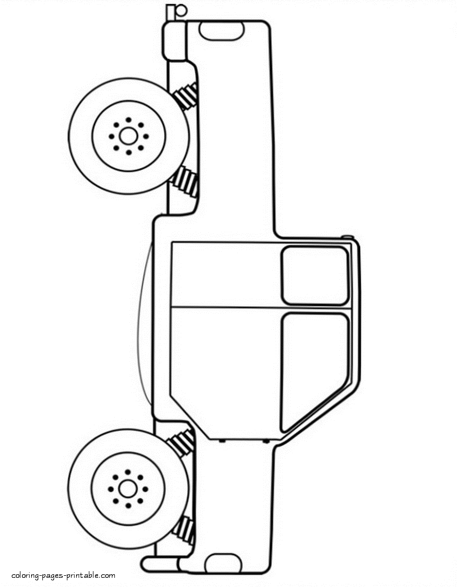 Pickup truck coloring pages. Print it free or download