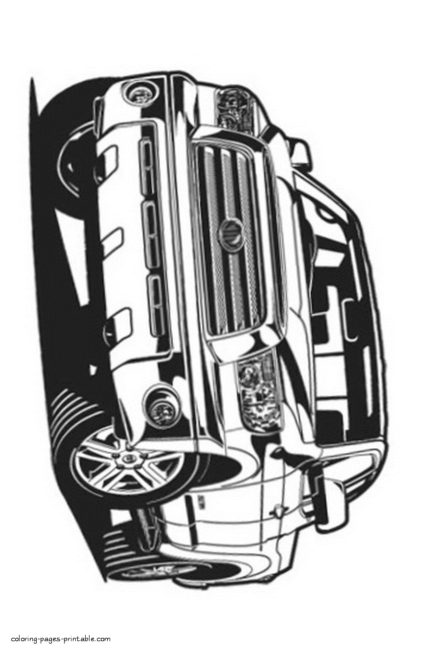 Pickup truck colouring pages. Large cars