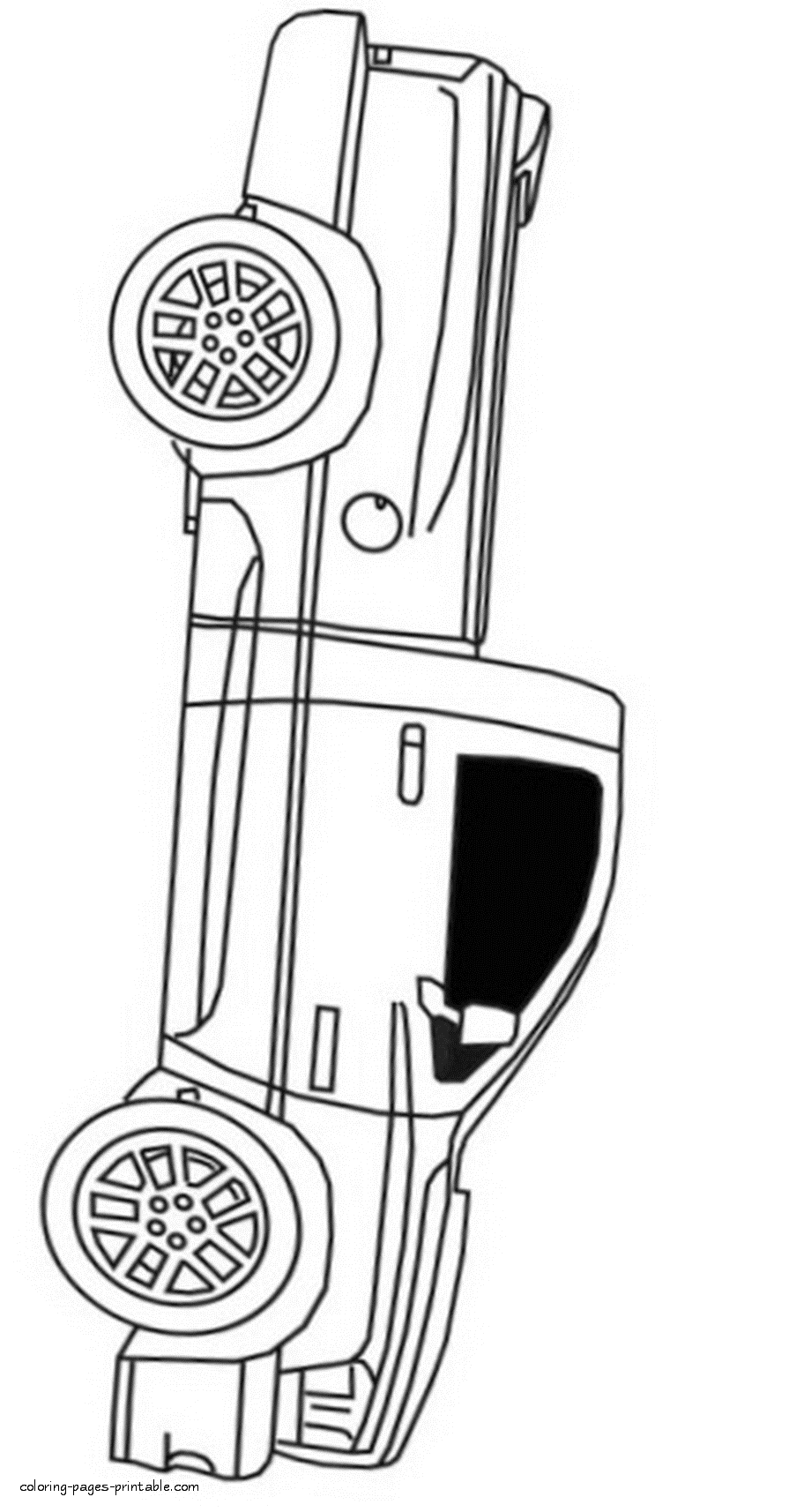 Truck coloring pages for boys. Pickup
