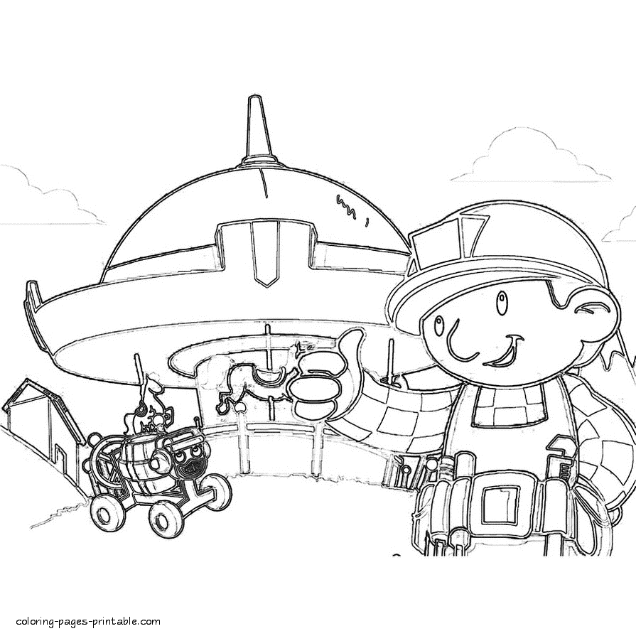 Bob the Builder coloring pages for kids 1 || COLORING-PAGES-PRINTABLE.COM